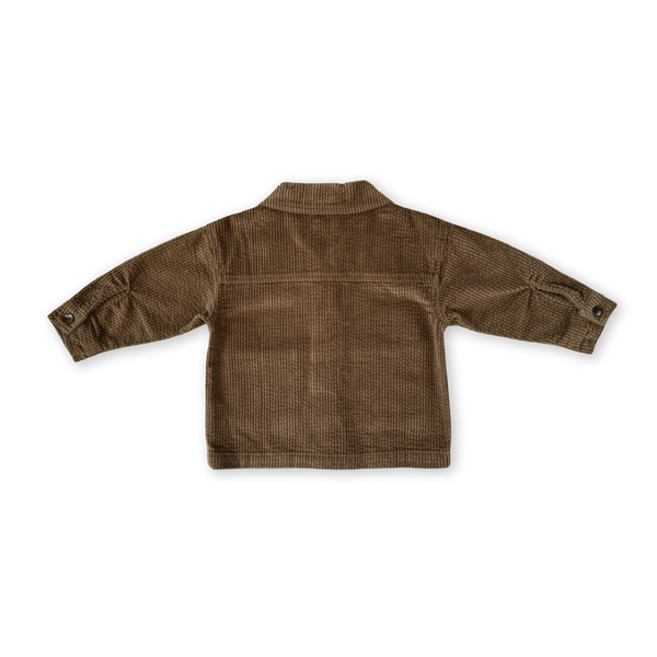 Organic Cord Shirt Jacket - Espresso
