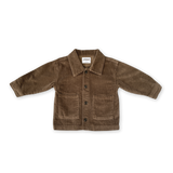 Organic Cord Shirt Jacket - Espresso