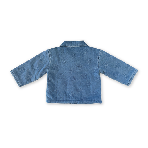 Quilted Swirl Denim Jacket