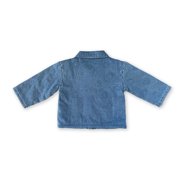 Quilted Swirl Denim Jacket