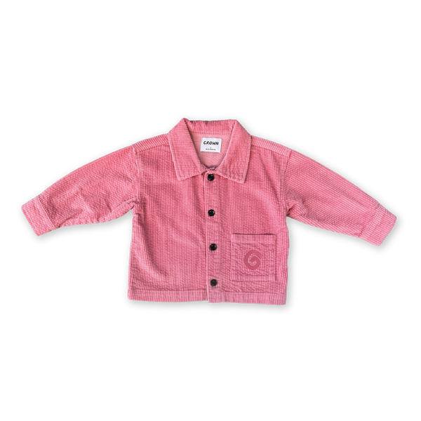 Organic Cord Shirt Jacket - Sorbet