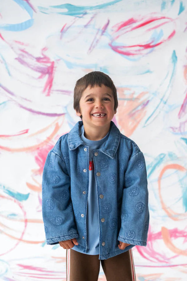 Quilted Swirl Denim Jacket