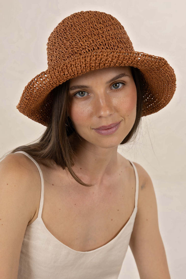 Seaside Bucket Hat-Rust