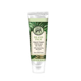 Tube of Island Palm hand cream on a white background