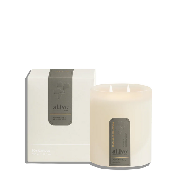 soy candle - willow gum & lemon myrtle