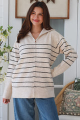 Zena Zippered Cardigan
