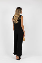 Humidity Lifestyle Fleetwood Linen Pant Black