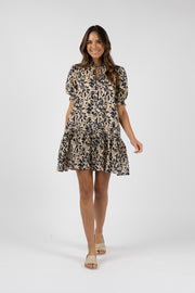 Humidity Lifestyle Eden Shift Dress Navy Print