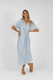 Humidity Lifestyle Satos Kaftan Blue Stripe