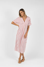 Humidity Lifestyle Santos Kaftan PinkStripe