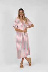 Humidity Lifestyle Santos Kaftan Pink  Stripe