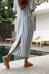 Humidity Lifestyle Satos Kaftan Blue Stripe