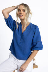 Nixie Blouse Royal Blue