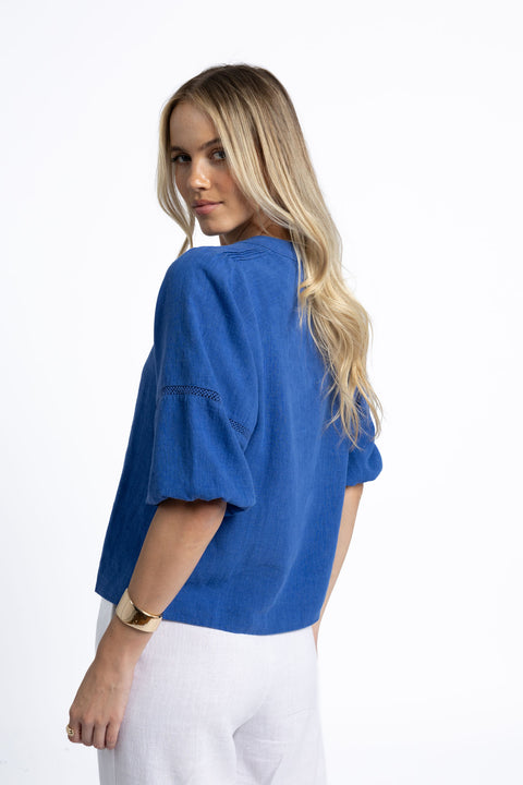 Nixie Blouse Royal Blue