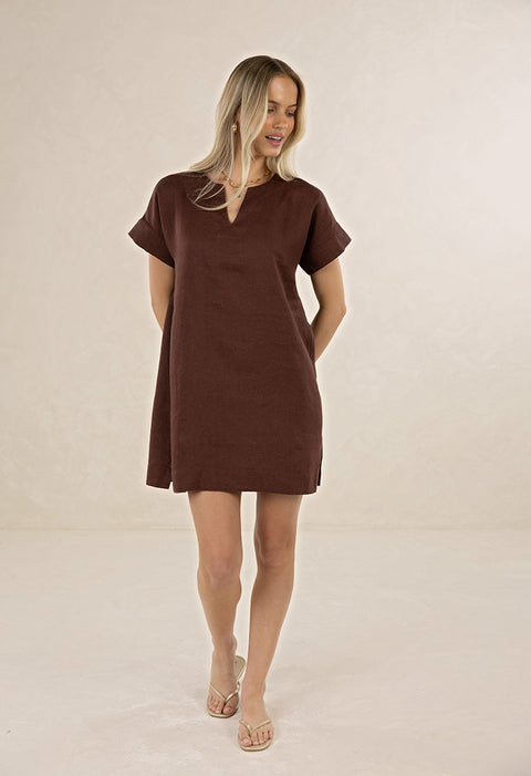 Yana Dress Chocolate