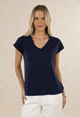 Must Have V Neck Mist Navy
