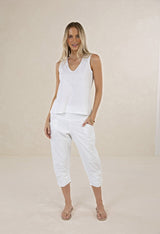 Kaia V Neck White