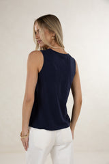 Kaia V Neck Navy