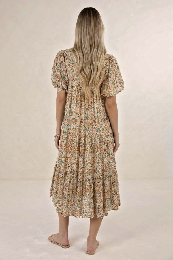 Yasmin Midi Dress Almond