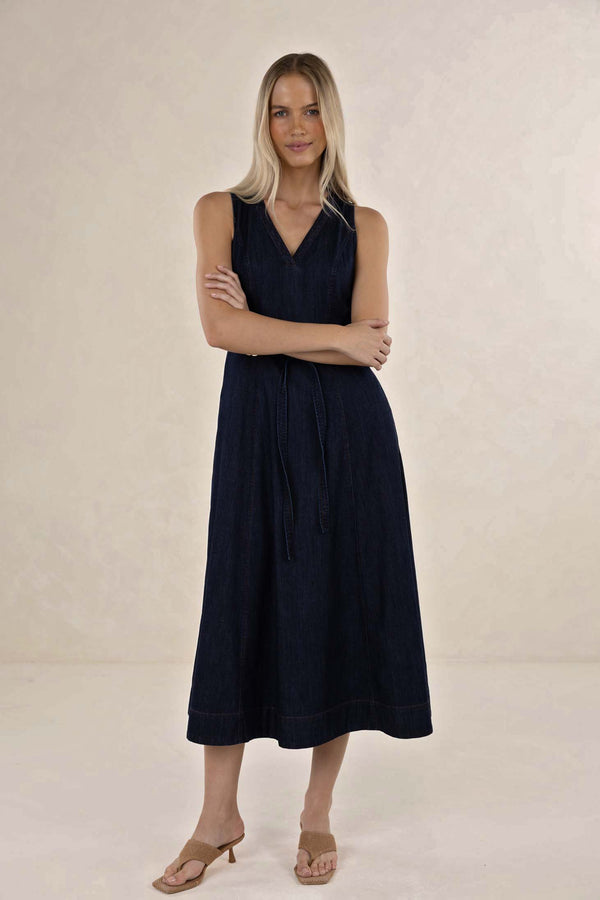 Ivy Denim Midi Dress