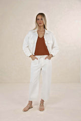 Ivy Denim Jacket Ivory