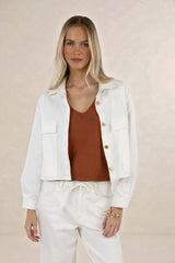 Ivy Denim Jacket Ivory