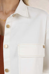 Ivy Denim Jacket Ivory