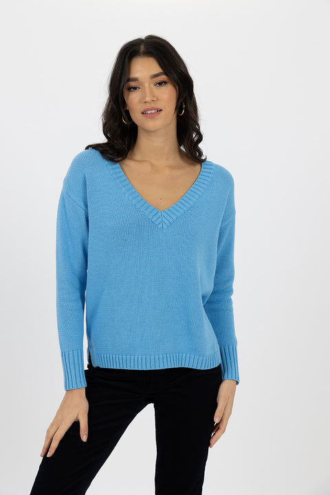 Humidity Lifestyle- Downtown Sweater-Blue