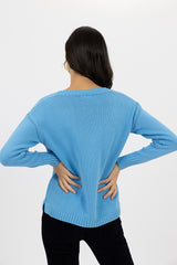 Humidity Lifestyle- Downtown Sweater-Blue