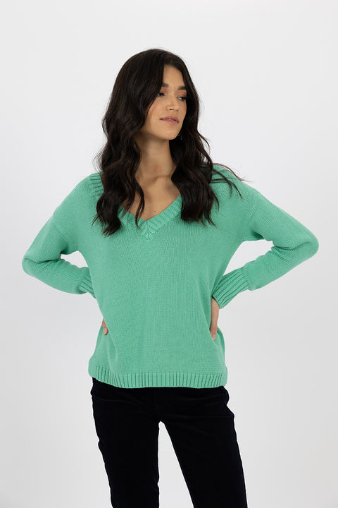 Humidity Lifestyle- Downtown Sweater-Mint