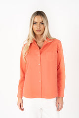 Humidity Lifestyle THE BOYFRIEND SHIRT CORAL