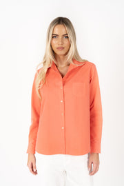 Humidity Lifestyle THE BOYFRIEND SHIRT CORAL