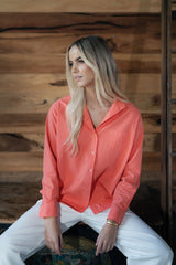 Humidity Lifestyle THE BOYFRIEND SHIRT CORAL