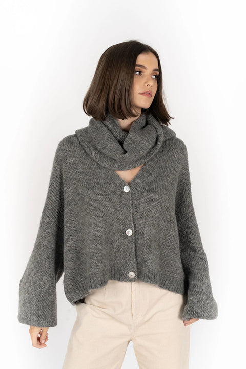 Humidity Lifestyle Zia Cardigan Charcoal