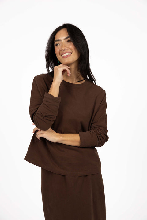 Wildfire Long sleeve Tee Chocolate