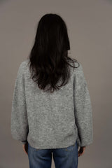 Nouveau V Neck Jumper Ash