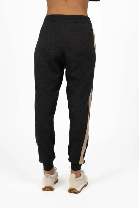 Contrast Merci Pant - Charcoal/Latte