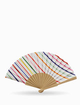 Hand Fan Coloured Stripes