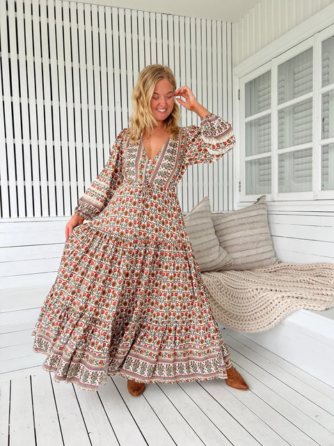JAASE-Harlowe Print Lace Teresa Maxi Dress