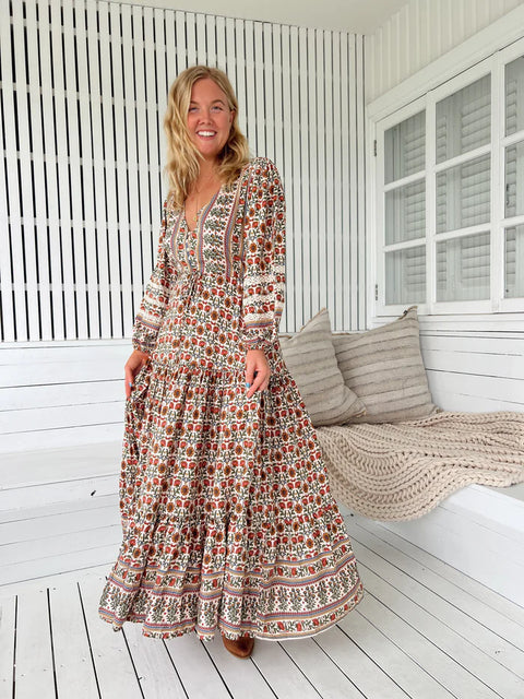 JAASE-Harlowe Print Lace Teresa Maxi Dress