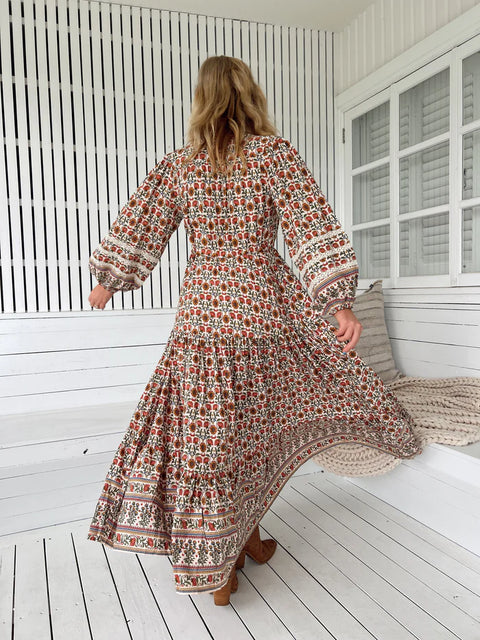 JAASE-Harlowe Print Lace Teresa Maxi Dress