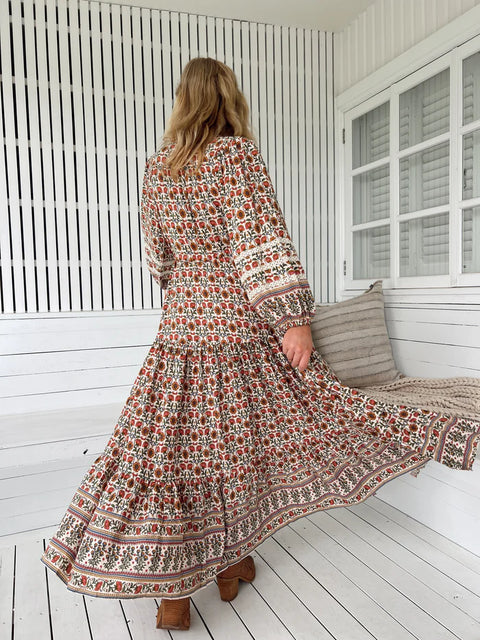 JAASE-Harlowe Print Lace Teresa Maxi Dress