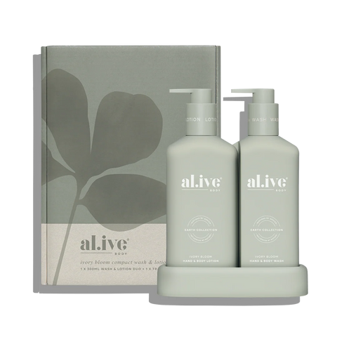 Compact bathroom duo wash  lotion  Ivory Bloom