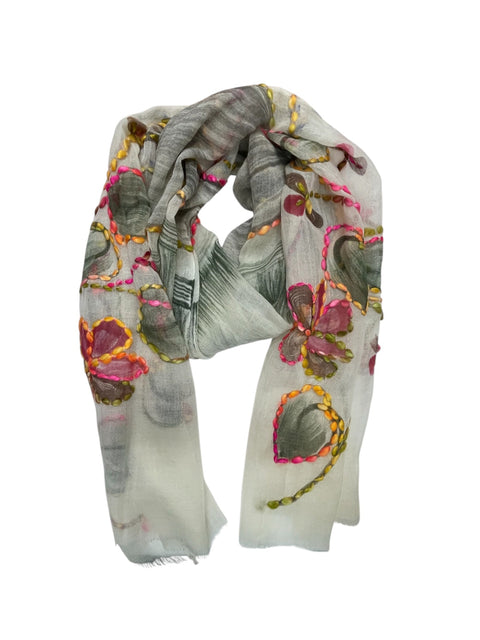 Wildflower Wool Scarf