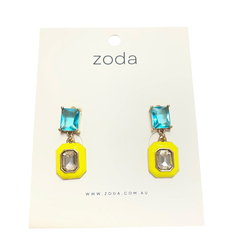 Robin Enamel Crystal Earrings