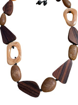 Resin and Timber oval necklace