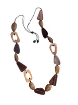 Resin and Timber oval necklace