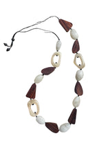 Resin and Timber oval necklace