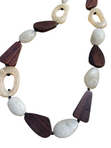 Resin and Timber oval necklace