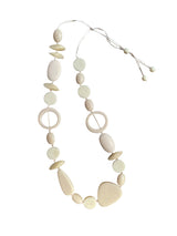 Resin Circles Necklace Small Cream